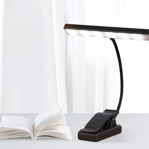 Fleksibel bog let til seng letvægt øjenpleje bog let klaver musik lampe