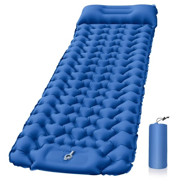 Utendørs Søvn Pad Camping Uppblåsbar madrass med puter reisematte sammenleggbar seng ultralett luftpute vandring vandring