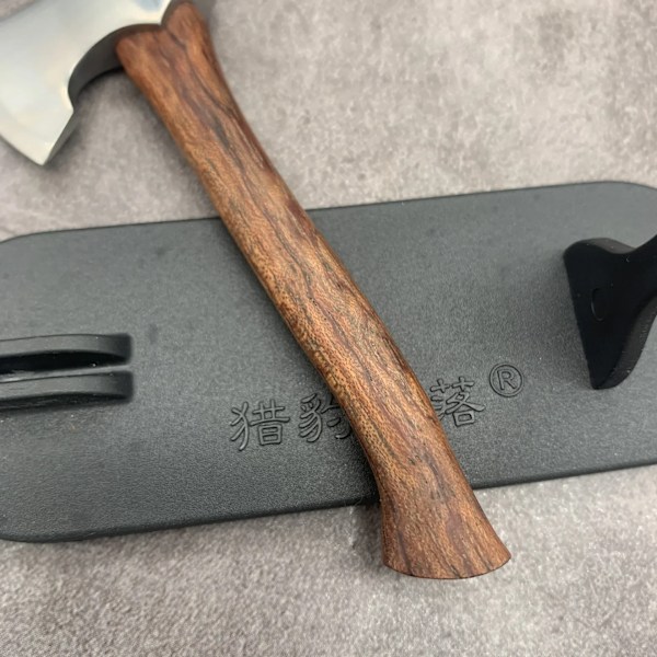 Rustfrit stål mini skarp økse træ håndtag  fast klinge