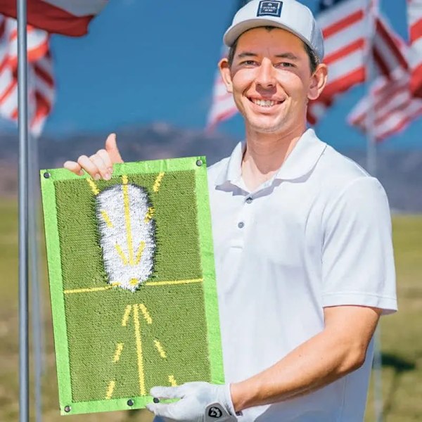 50x25cm Golf Träningsmatta för Spår Sving Detektering Battning Ritning Riktning Analys Pad Swing Pad Övning Markering Buddar