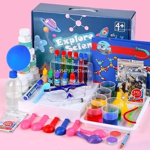 Lapset tiede laboratorio Montessori lelut kemialliset kokeet pakkaukset lapset opetus lelut