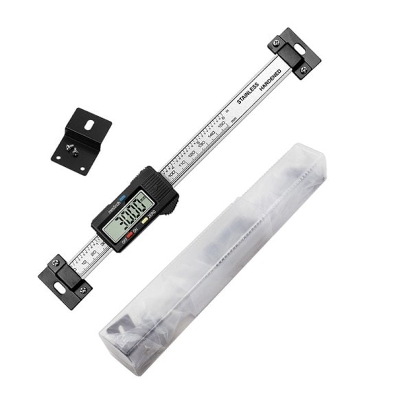 Rostfritt stål Horisontal Vertikal Digital Display Linjal LCD Display Nivå Bokmått 0-15CM