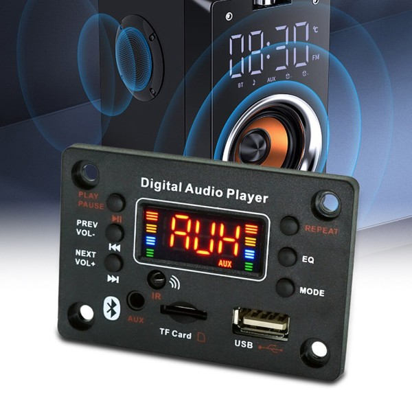 Trådlös Bluetooth 5.0 MP3 WMA Dekoder Kort Bil Ljud USB TF FM Radio Modul