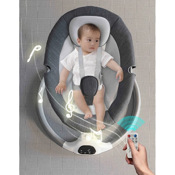 Rocking Baby Säng Elektrisk Lyx Elektrisk Swing Shaker Låtstol Baby Auto Swing stol