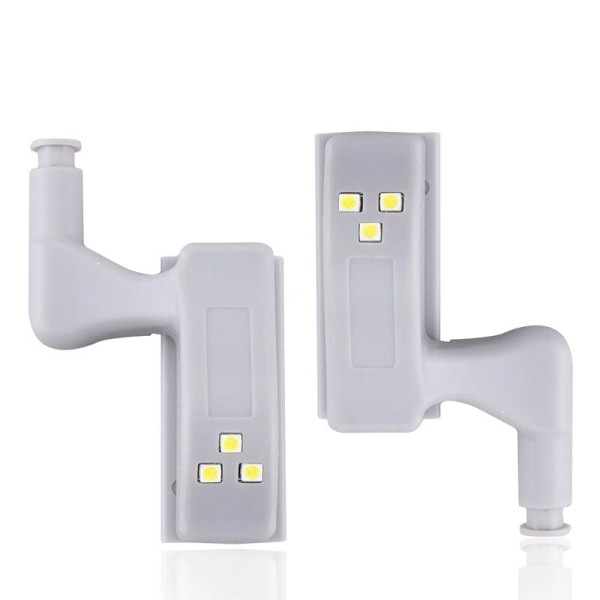 4 bitar universell LED inner gångjärn lampa skåp induktion lampor garderob skåp sensor lampor