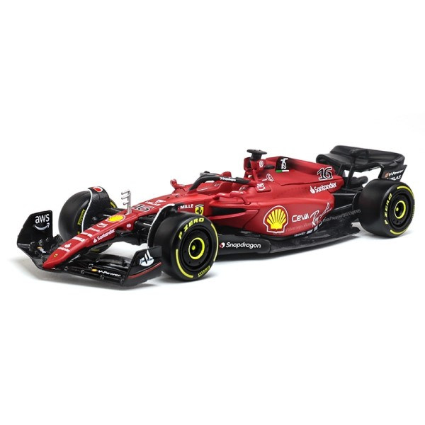 F1 Scuderia Ferrari F1-75 #16 Leclerc #55 Sainz Legering Luksus Kjøretøy Diecast Biler Modell Leketøy