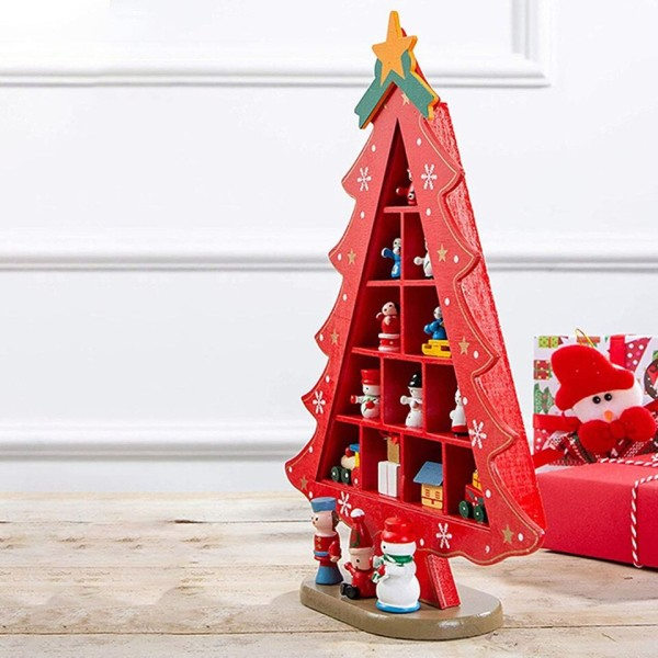 Creative DIY Puinen joulu puu ikkuna kauppa ostoskeskus työpöytä näyttö rekvisiitta koriste