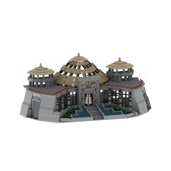 Jurassic Visitor Center Building Blocks Kit Dinosaur Paradise Architecture Assemble Brick Mall  Puzzle Toy