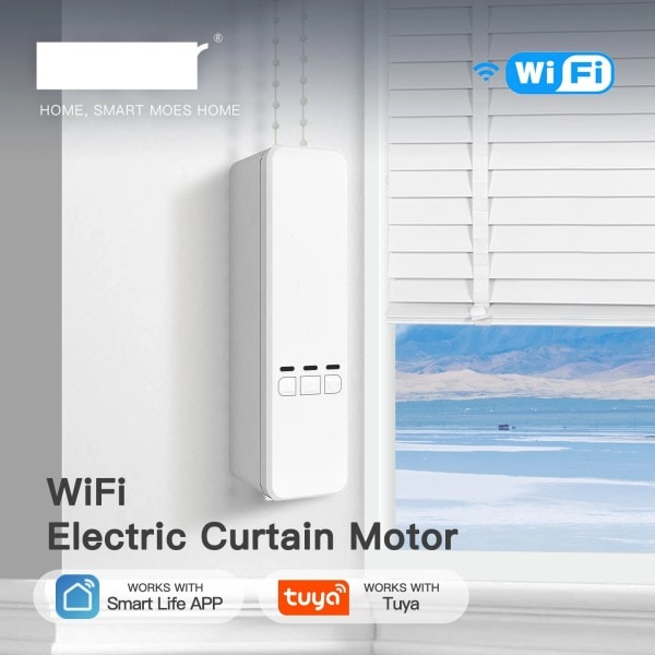 Tuya WiFi Smart Motor Elektrisk Kæde Rulle Plinde Skærm Shutter Drive RF Fjernbetjening Kit