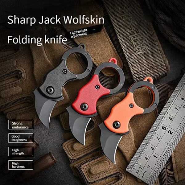 Mini  nøkkelring lomme kniv rustfritt stål camping liten mini bærbar kniv skreller