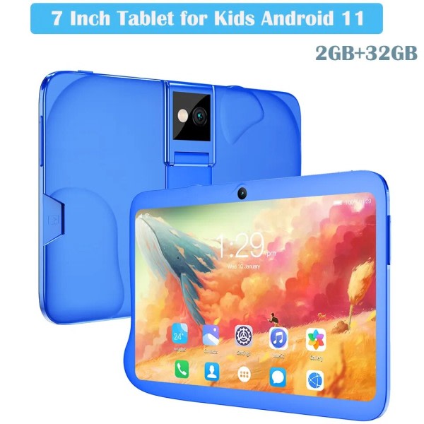 Lärande Surfplatta för Barn Android 11 2GB 32GB 7 Inch Barn Surfplatta Småbarn Utbildningsleksak