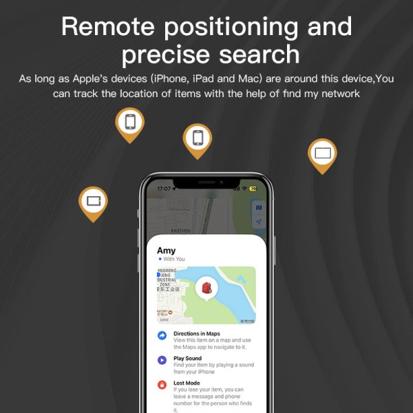 Smart Air Tag Arbeid med Findmy App Tracker Bluetooth Long Distance Finder Key Pet Locator