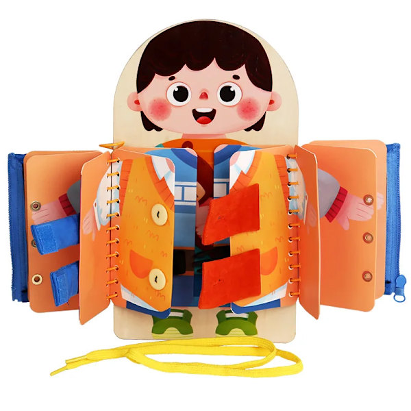 Monikerroksinen Puinen Kirja Lapsille Montessori Varhaisopetus Pelit Taaperoille Hiljainen kirjat Sensorinen lelu
