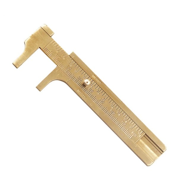 Mått Mätning Verktyg Ficka 0-80 mm Mini Mässing Glidande Mätare Vernier Bokmått