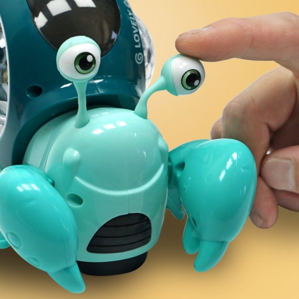Krabbe Krabbe Baby Legetøj med Musik LED Lys Op Interaktivt Musikalsk Legetøj