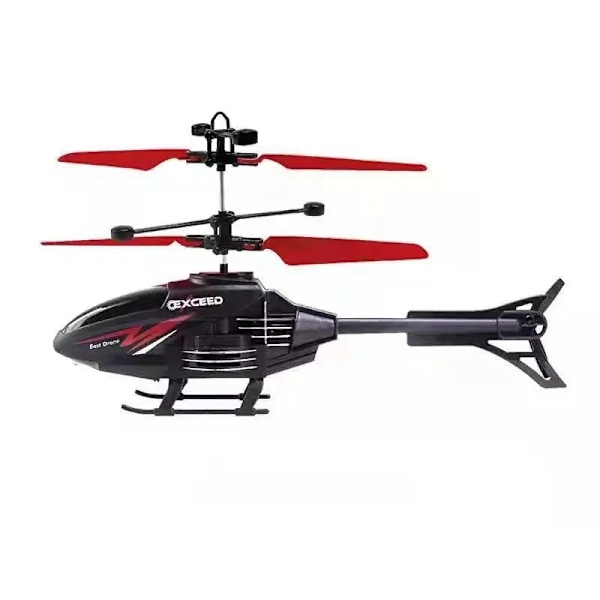 2 Kanal Gesture Kontroll Fjæring Helikopter RC Fjernkontroll Fly Med Lading LED Lys