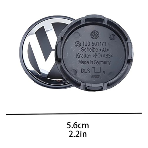 Et sett 4 deler felg deksel 4 x 56 mm felg deksel senter hjul for aluminium felg senter nav deksel