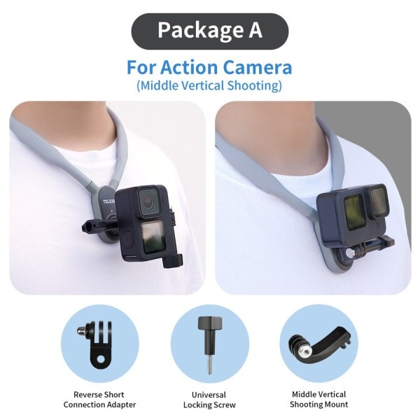 Hals Hold Mount for GoPro Hero 11 10 9 8 7 6 5 Insta360 DJI Osmo Action2 Samsung Smartphone  Magnetic GoPro Tillbehör