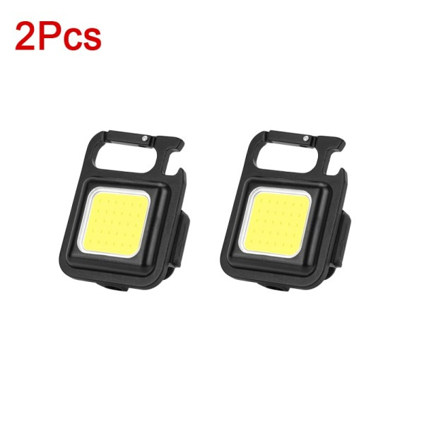 Mini avaimenperä taskulamput ladattava korkea luumen COB LED valo magneettinen työ lamppu pullo avaaja