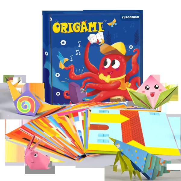 Tecknad Djur Origami Papper Klippning Bok Barn Papper Klippt Pussel Tidigt Lärande Utbildnings leksaker