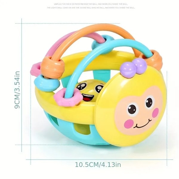 Baby Toy Catch Ball Bendy Baby Walker Rattles Utveckla Intelligens Ball Plast Klocka Skallra docka