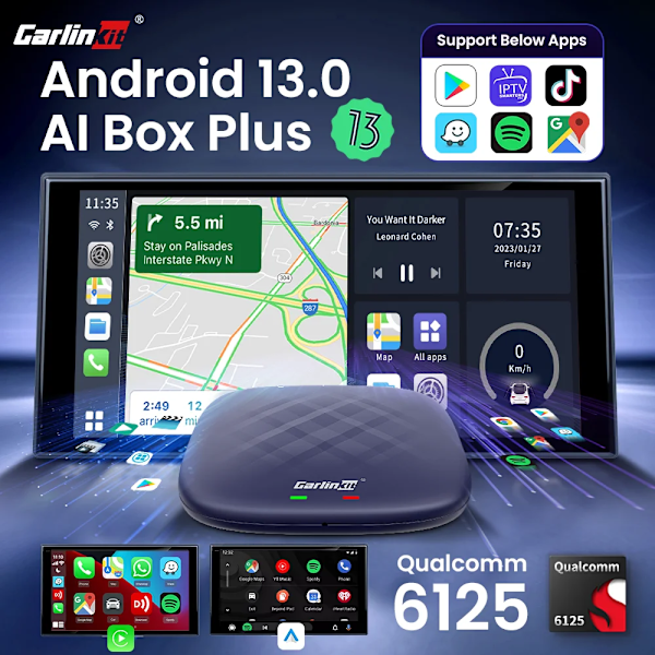 Android 13 Magic Box Wireless Carplay Android Auto for Netflix for Youtube Android Car Play Video Box QCM 665 Smart BT