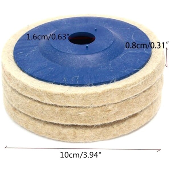 Hot salg 100mm ull polering hjul polering pads