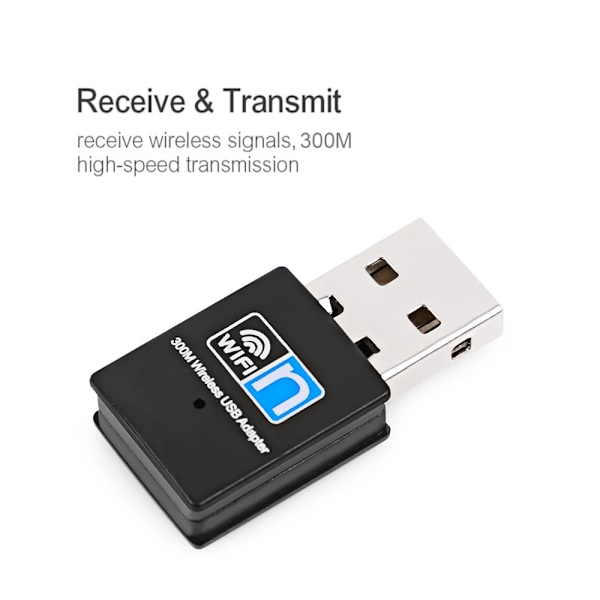 Mini USB Wifi Adapter 300Mbps Nätverk Kort USB2.0 Wi-fi Ethernet Wifi Dongle