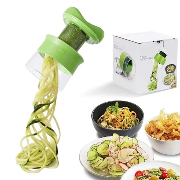 Hög kvalitet Handhållen Spiralizer Grönsak Frukt Skärare Justerbar Spiral Rivjärn Cutter Salad Verktyg