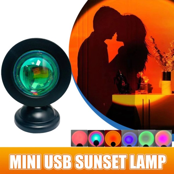 Mini Projektor Nat Lys  Switch Rainbow Atmosfære Hjem Soveværelse Baggrund Væg Dekoration