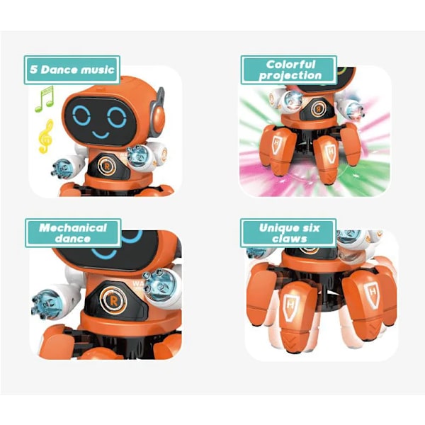 Musik Og Dans Robot Blæksprutte Stunt Robot Køretøj Fødselsdag Gave Legetøj