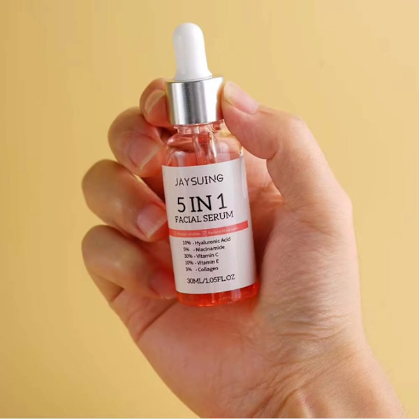 5 In 1 Ansigtsbehandling Serum Fade Fine Linjer Opstrammende Skin Shrink Porer Fugtgivende Ansigt Serum