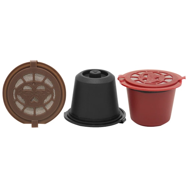 3 deler Refillable Reusable Kaffe Kapsel Filtre for Nespresso Machine