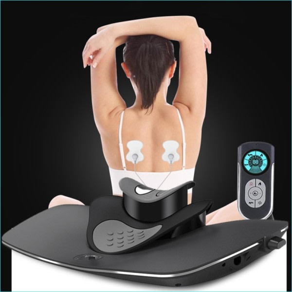 Nacke Smärtlindring Massager Luft Mjuk Brace Nacke Varm Kompress cervikal Disc Bråck EMS terapi Enhet