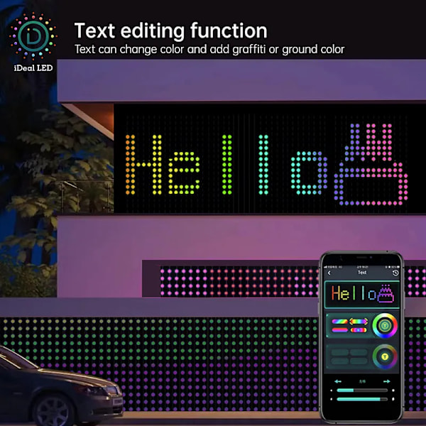 Smart gardin sträng ljus app gör-det-själv bild text lysdiod display smart LED RGB sträng ljus