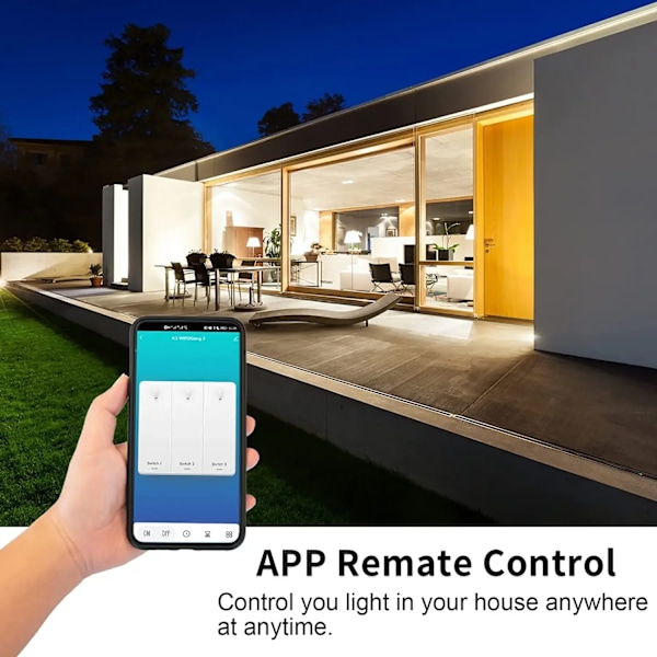 Tuya Wifi EU Smart Switcher 4 Gang Touch Light Switch