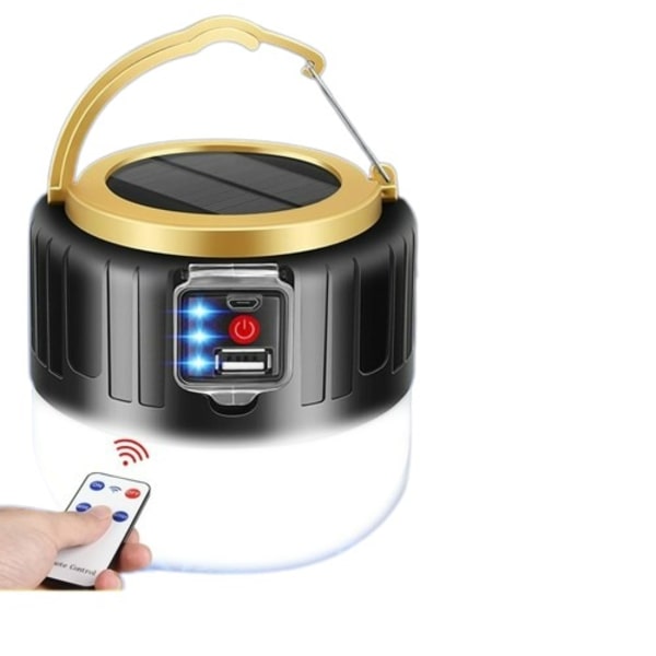 Utomhus Solar LED Camping Ljus USB Uppladdningsbart Tält Portabla Lanternor