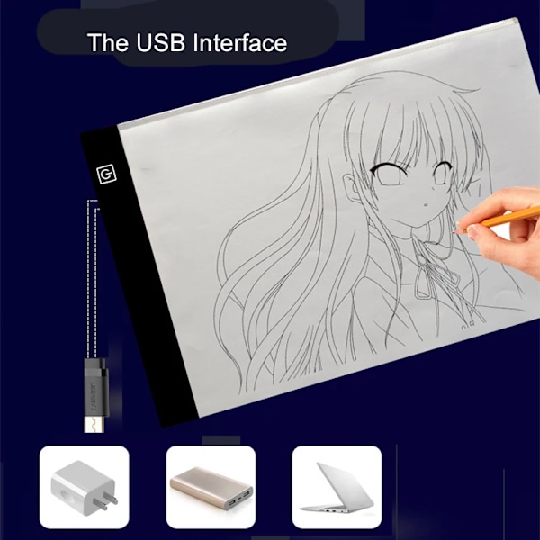 Led Tegning Kopi Pad 3 Level Dæmpbar Tavle Bord Animation Maling