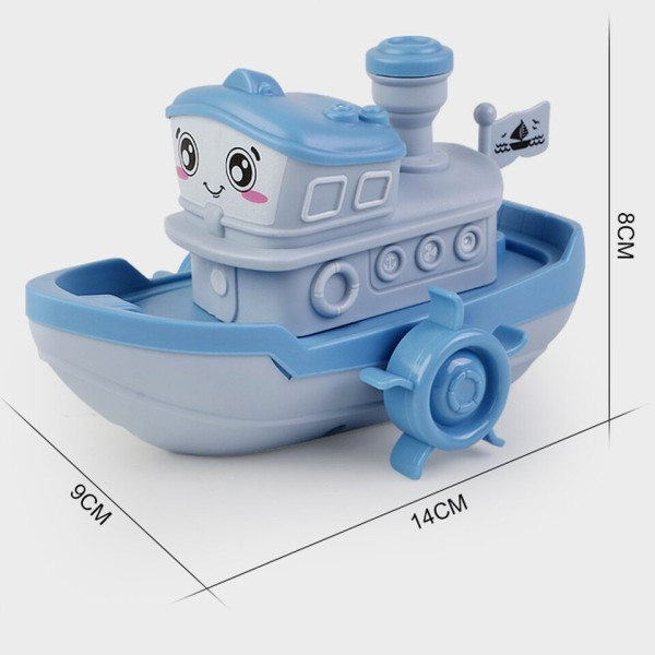 Bad Leker Søtt Tegneserie Skip Båt Clockwork Leke Vind Leke Barn Vann Leker Svømming Strand Spill