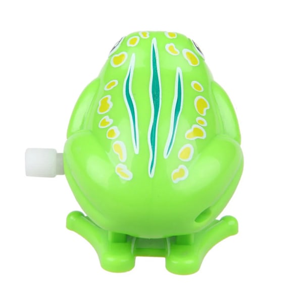 Barn Härlig Söt Grön Färg Hoppning Groda Clockwork Leksak för Barn Plast Classic Wind Up Toy för över 3 år gamla barn