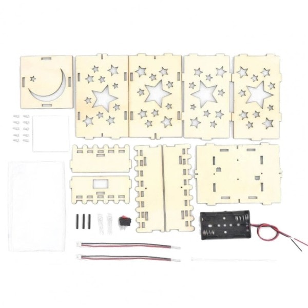 DIY Farverige Stjerne Lys Model Håndlavet Projektion Lampe Videnskab Teknologi Pædagogisk Kit Puslespil Legetøj til børn