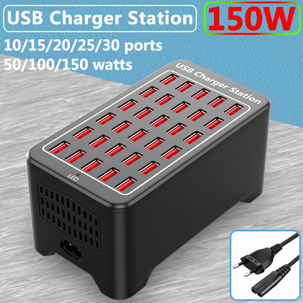 USB Laddare 30 Portar HUB