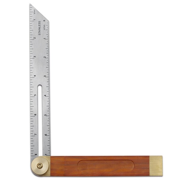 Vinkel linealer målere Tri firkant glidende T-skråning Med træ håndtag niveau måleværktøj