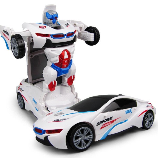 Elektrisk Lys Musikk Deformasjon Racing Bil Transformasjon Robot Kjøretøy Barn