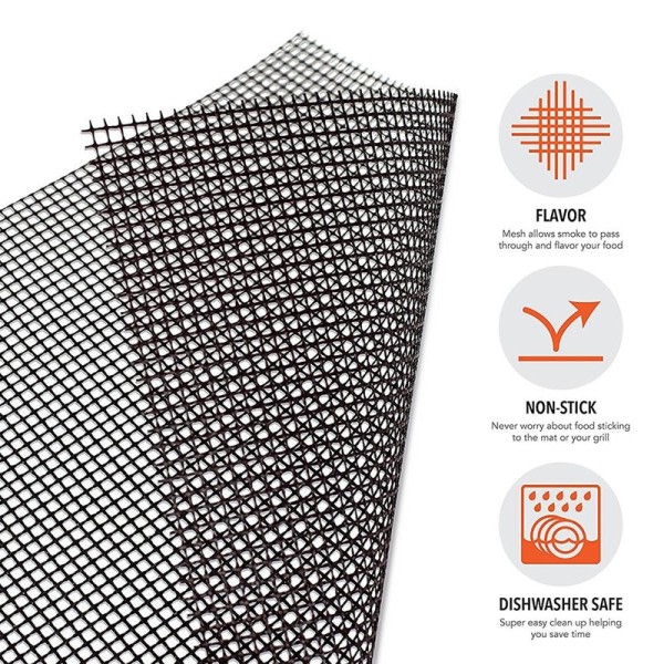 Non-stick grill netting matte gjenbrukbar varme motstand grill baking nett
