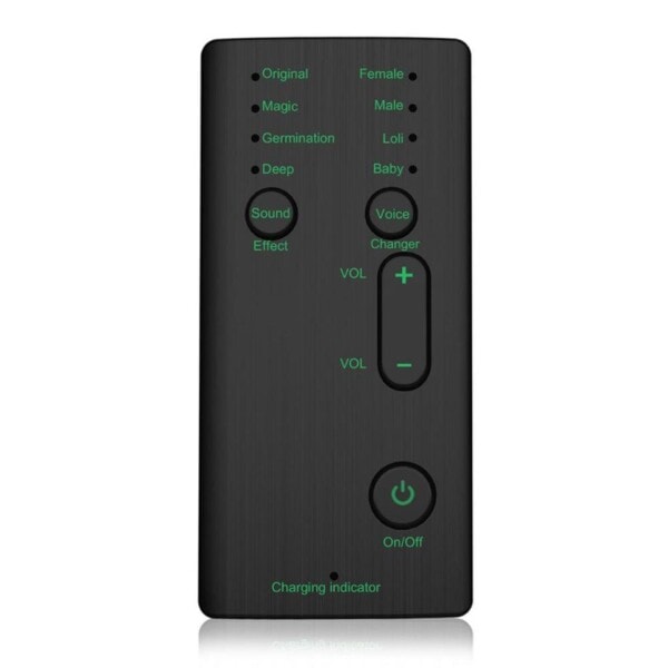 Mini Portable 8 Voice Changing Modulator med Justerable Voice Functions