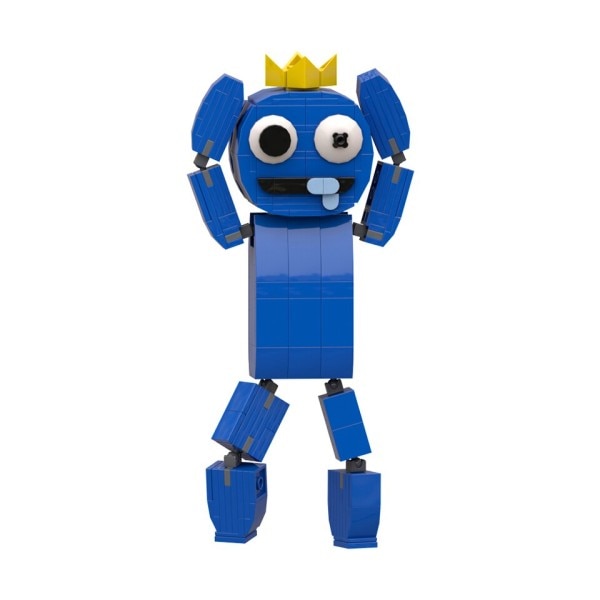 Kreativitet Blå Monster Building Block Kits Rainbowed Venner Rædsel Spil Action Figur