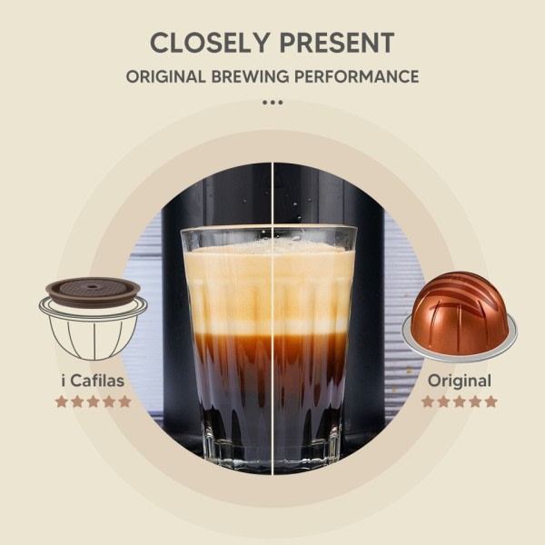 Återanvändbar Silicon Kåpa för Nespresso Vertuo Kapsel Engångs Original Kaffe Kåpor Filter