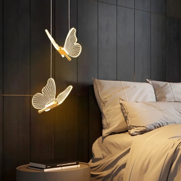 LED Hänge Ljus Armatur Fjäril Hängande Lampor