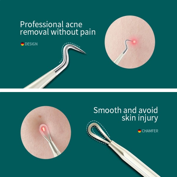 Acne Fjerner Nåle Hormhoved Fjernelse Bums Extractor Set